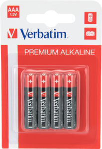 Batterie alcaline LR03 Verbatim, 4 pz.