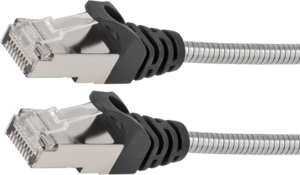 Delock Patch Cable RJ45 U/FTP Cat6a Silver Metal Jacket AWG 26