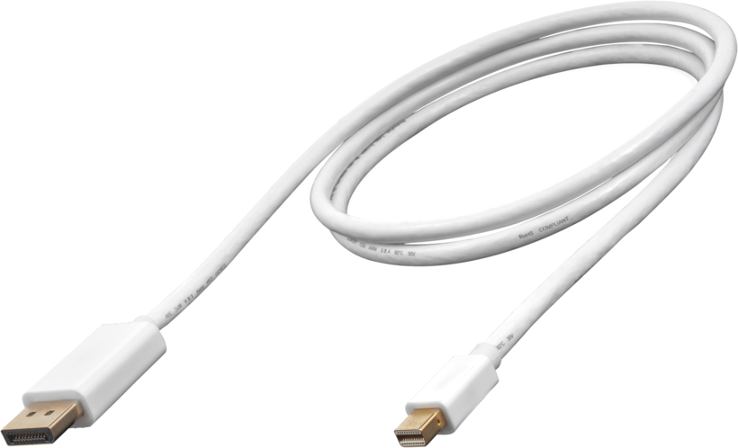 Cable DisplayPort/m-Mini DP/m 1m White