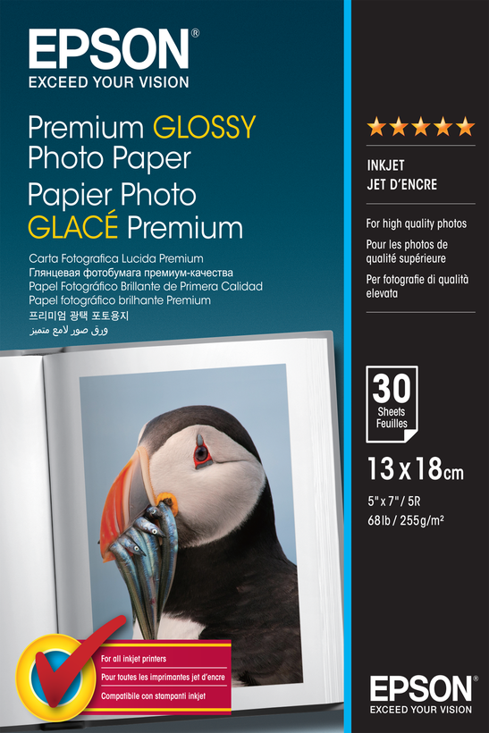 Papír Epson Premium Glossy 13x18 cm
