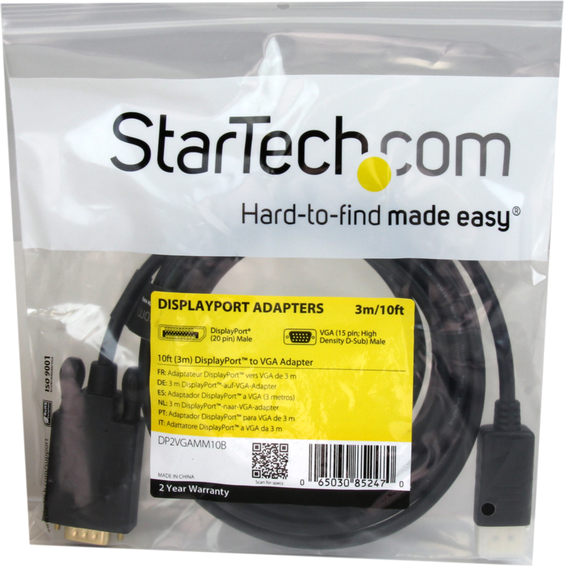 Kabel StarTech DisplayPort - VGA 3 m