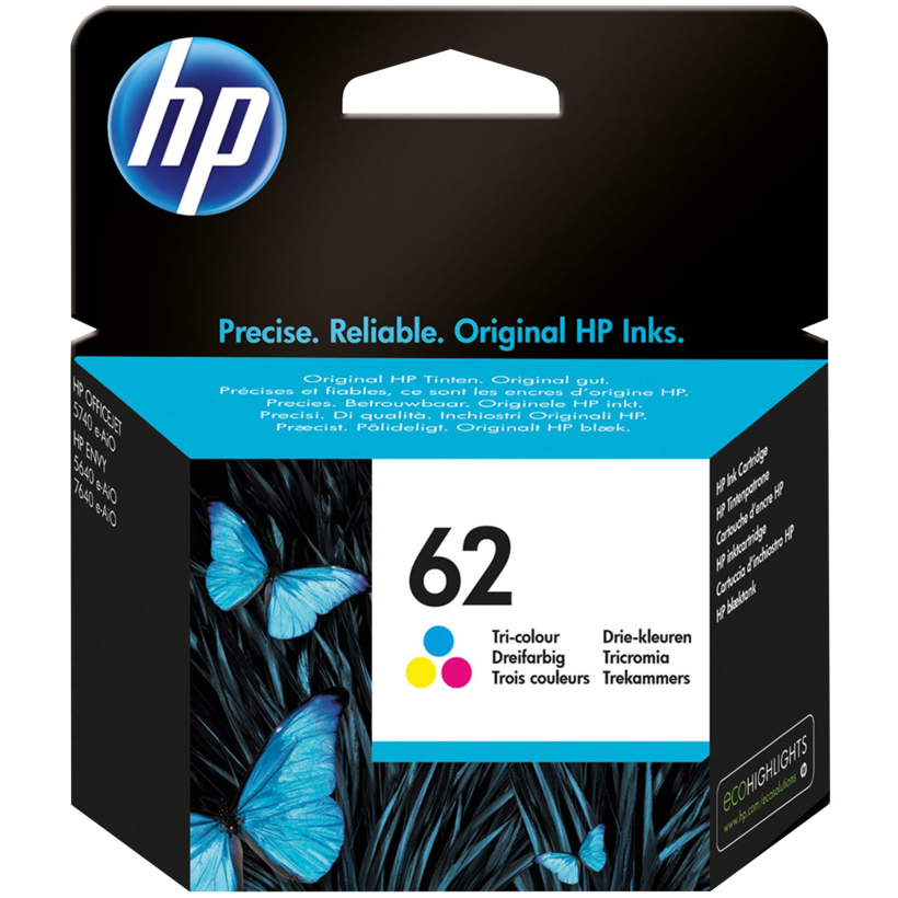 HP 62 Ink Tri-colour