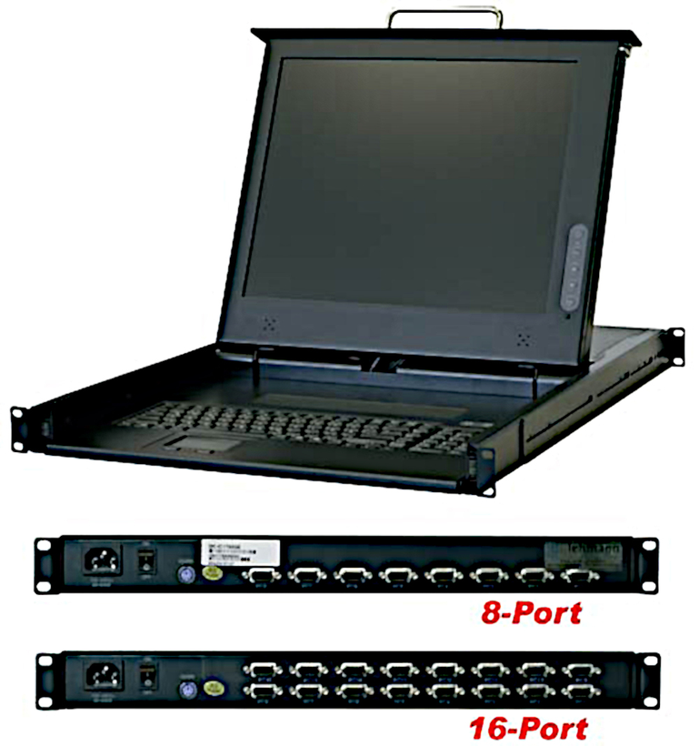 RackMaster TFT Console DB15 KVM 16-port