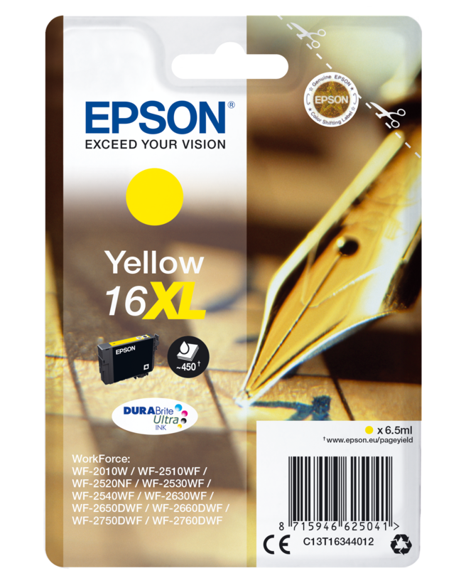 Tinteiro Epson 16XL amarelo