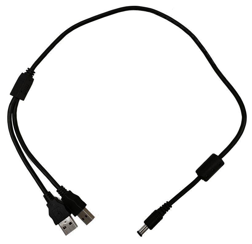 Câble alimentation USB en Y silex
