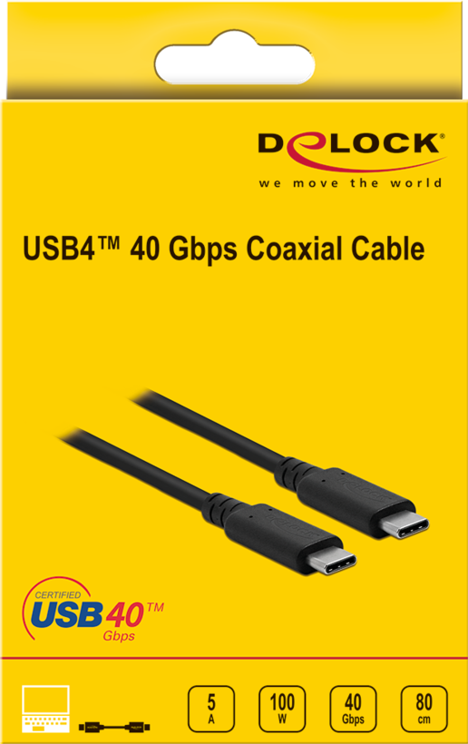 Delock USB Typ C Kabel 0,8 m