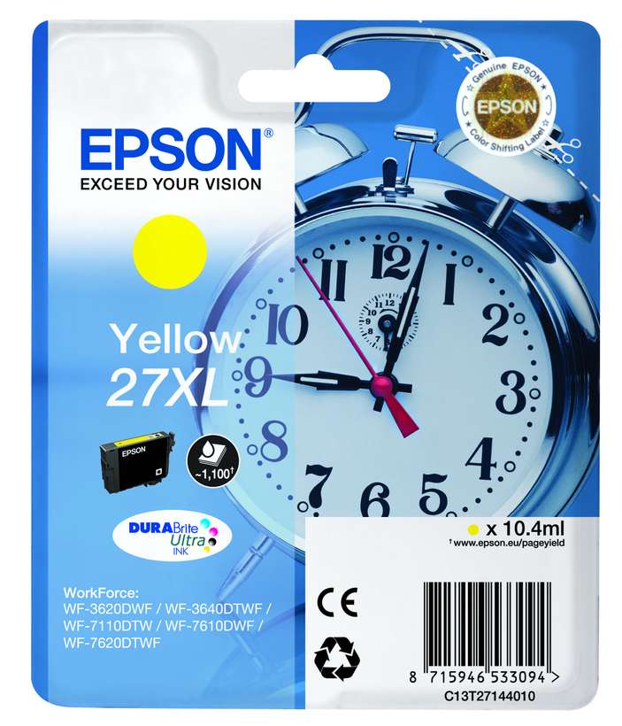 Tinta amarilla Epson 27XL