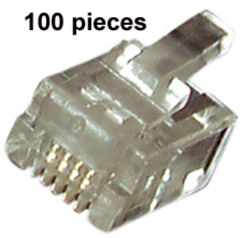 Modular Connector RJ12 (6p6c) 100-pack
