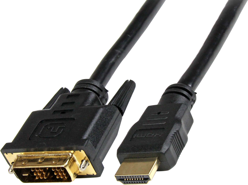 Kabel HDMI(A) k. / DVI-D k. 1,8 m černý