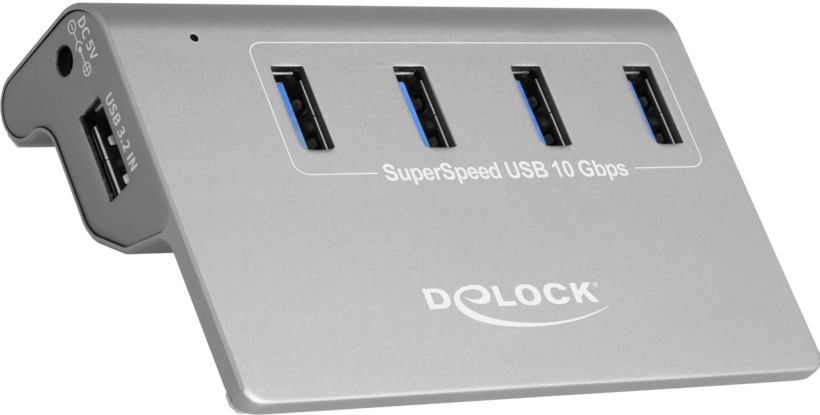 Delock USB Hub 3.1 4-Port silber