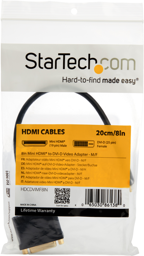 Adaptateur StarTech mini HDMI - DVI-D
