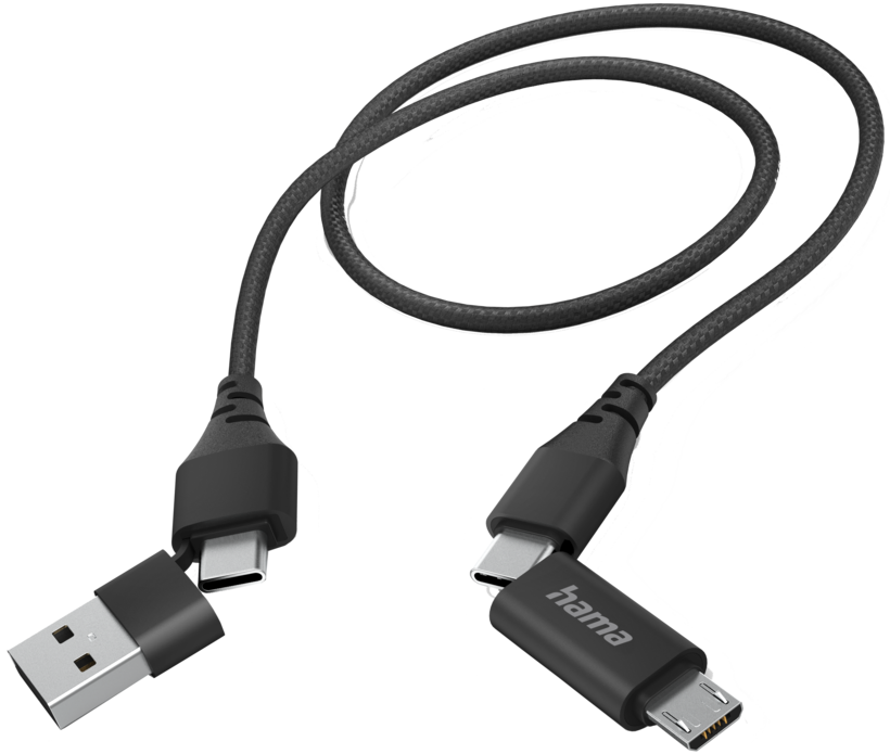 Cavo USB Type C/A - micro-B/C Hama 1,5 m