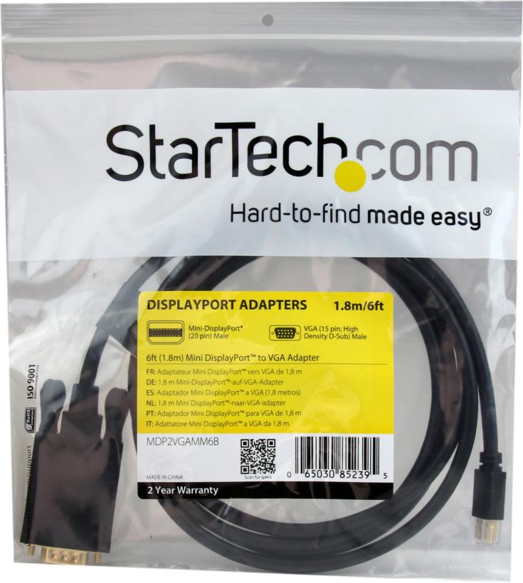 Câble StarTech mini DP - VGA, 1,8 m