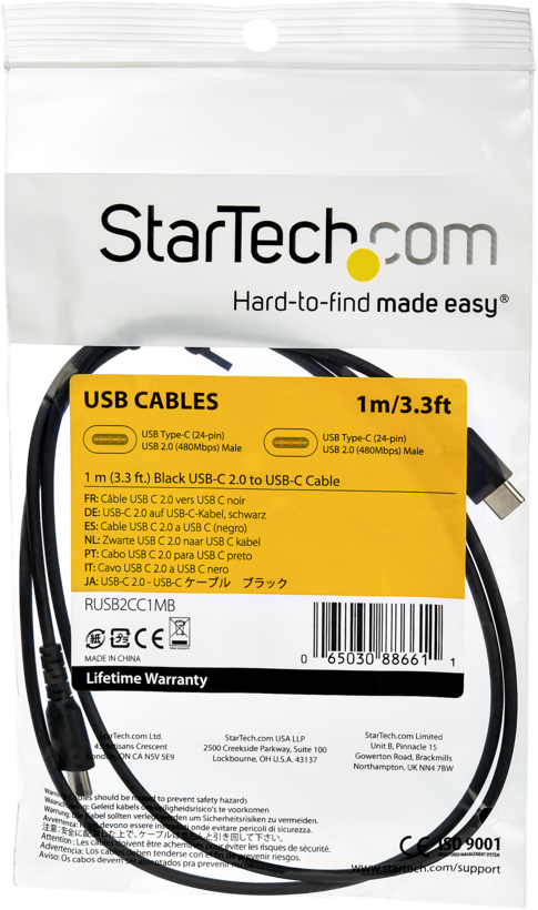 Kabel StarTech USB typ C - A 1 m
