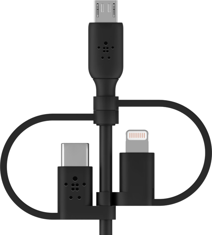 Belkin USB-A-Lightn/Micro-B/C Cable 1m
