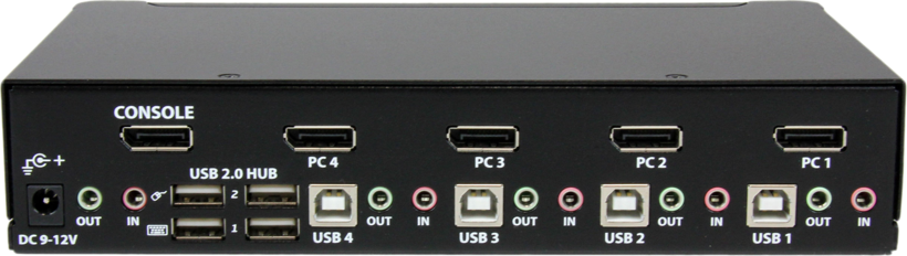 Prepínač KVM StarTech DisplayPort 4port.