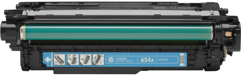 Toner HP 654A, azurový