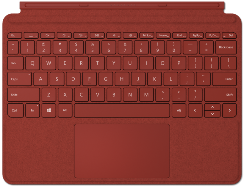 MS Surface Go Type Cover, rouge