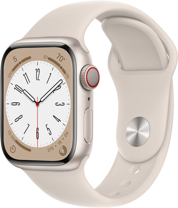 Apple Watch S8 GPS+LTE 41mm Alu Starl.