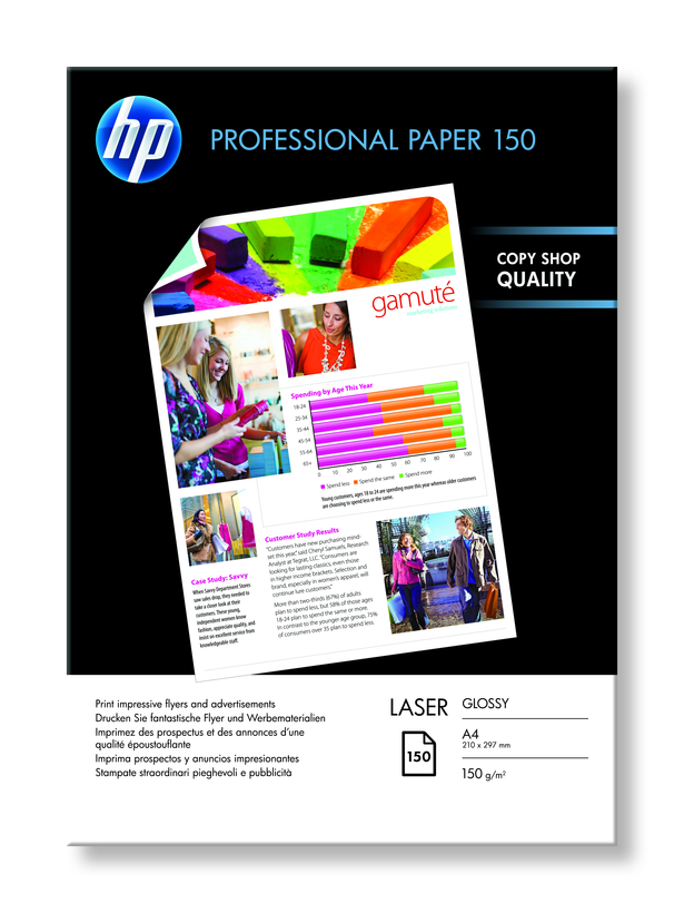 HP Papier CG965A laser błyszcz. 150