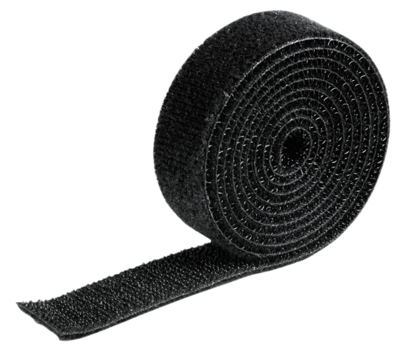 Klett-Kabelbinder Rolle 1m schwarz