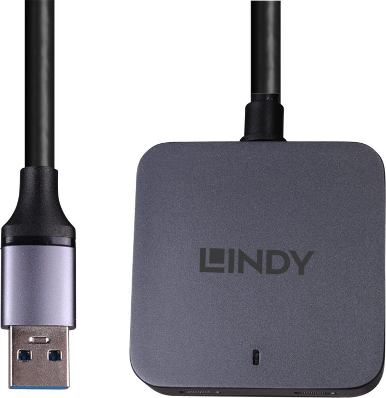 Hub USB 3.0 4 porte LINDY, 5 m