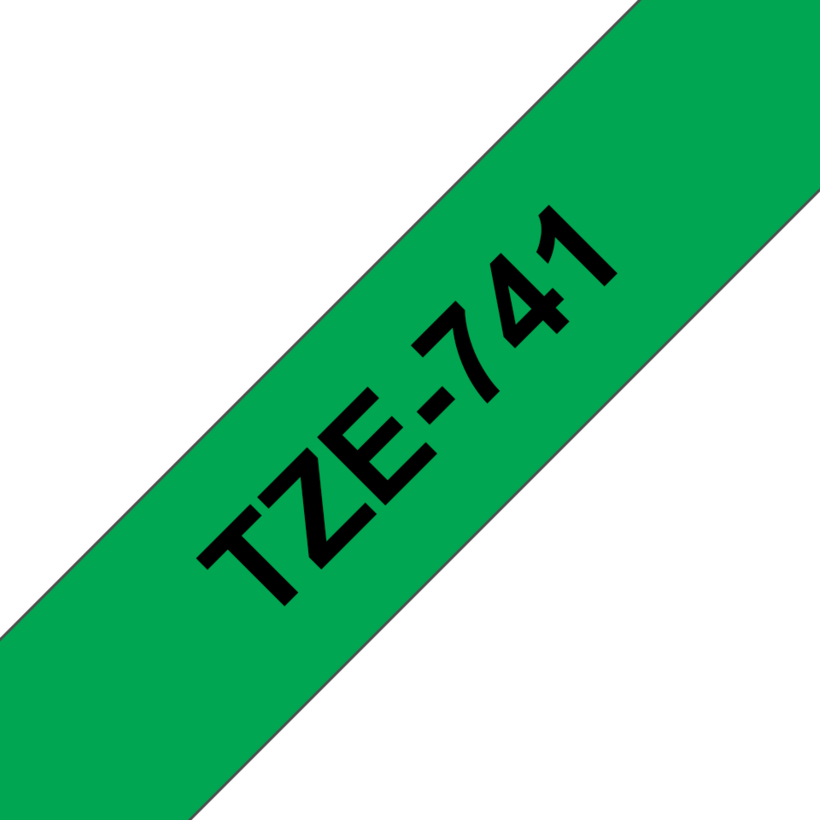 Ruban encr. Brother TZe-741 18mmx8m vert