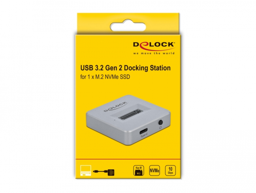 Station acc. USB-C Delock M.2 PCIe SSD