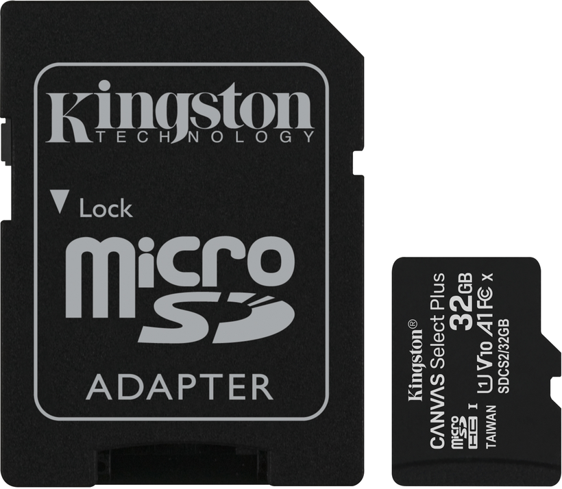 MicroSDHC 32Go Kingston Canvas Select P