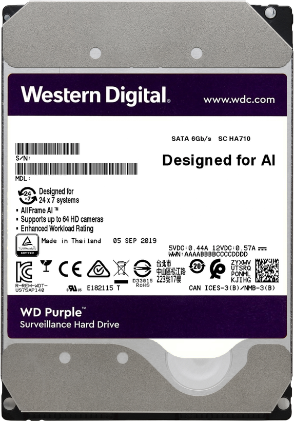 WD Purple HDD 3TB