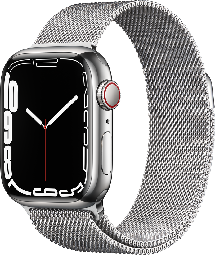 Apple Watch S7 GPS+LTE 41mm Stahl silber
