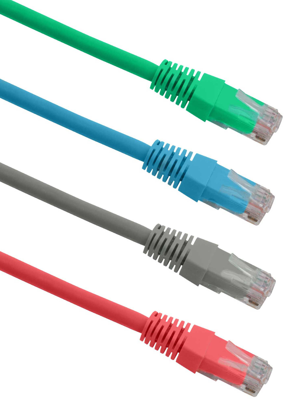 Kabel sieciowyRJ45 U/UTP Cat5e 0,5mczer.