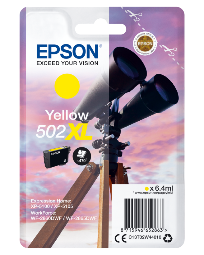 Epson 502 XL tinta, sárga
