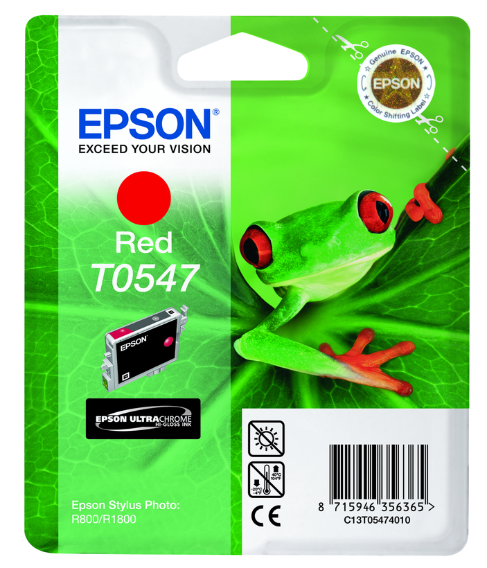 Epson T0547 tinta, piros