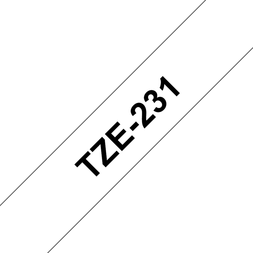 Cinta Brother TZe-231 12mmx8m blanco