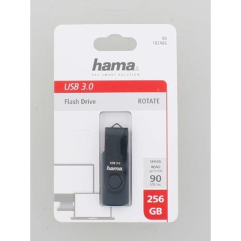 Clé USB 256 Go Hama Rotate, bleu pétrole