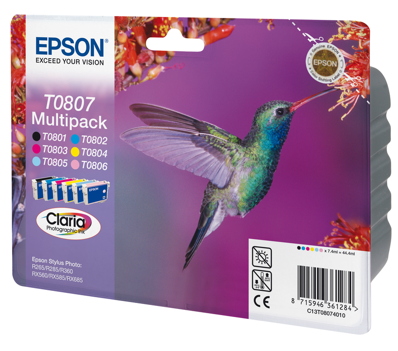 Epson T0807 Claria Ink Multipack