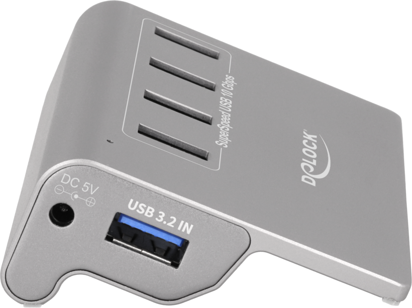 Hub USB 3.1 Delock 4 ports, argent