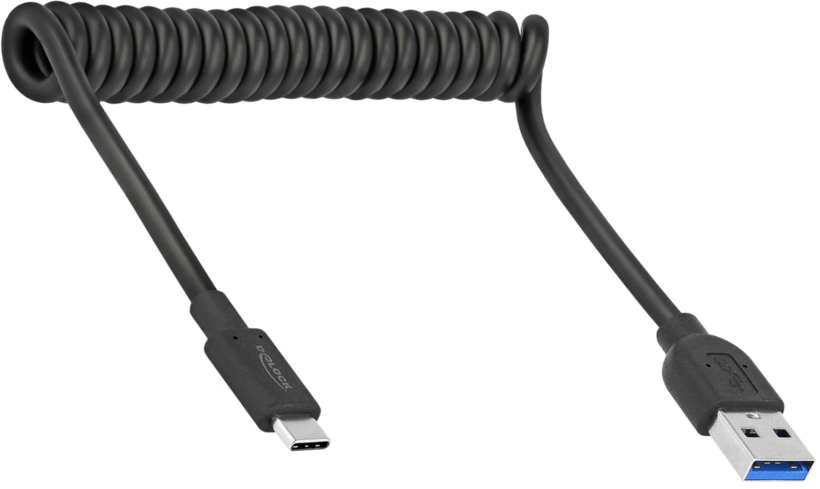 USB Cable 3.1 A/m-C/m 0.3m Coiled