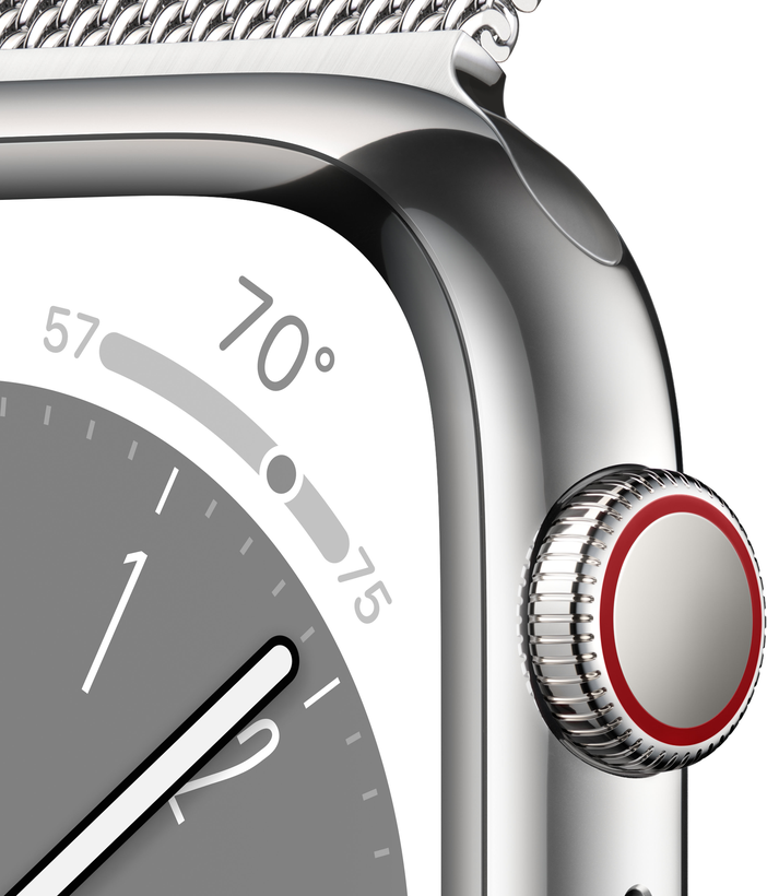 Apple Watch S8 GPS+LTE 45mm acier argent