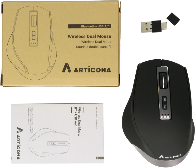 ARTICONA Mysz dual Bluetooth + USB A/C