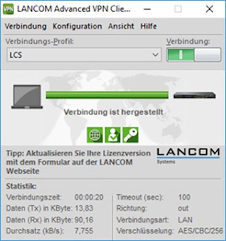 Upgrade client VPN Adv. LANCOM Win 25x