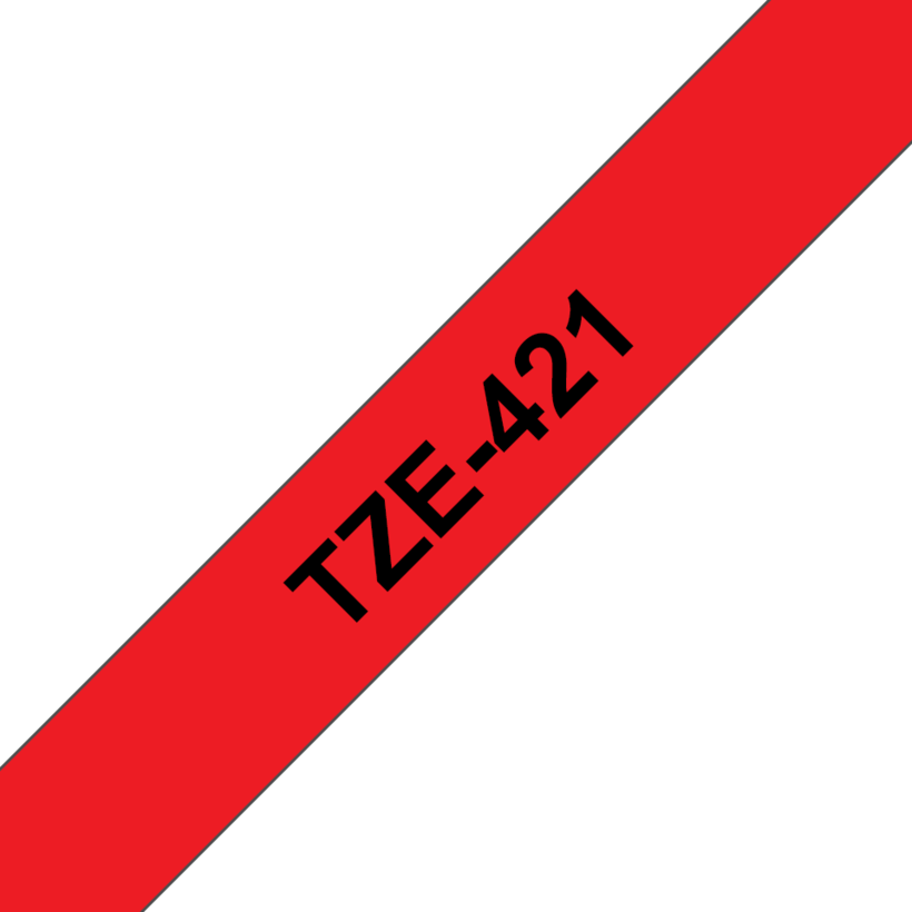 Nastro di scrittura TZe-421 9mmx8m rosso
