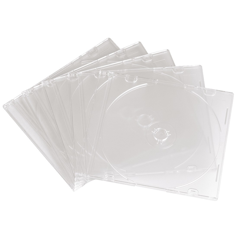Hama Transp. CD/DVD Slim Cases, 25 Pack