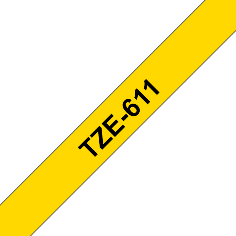Brother TZe-611 6mmx8m Schriftband gelb