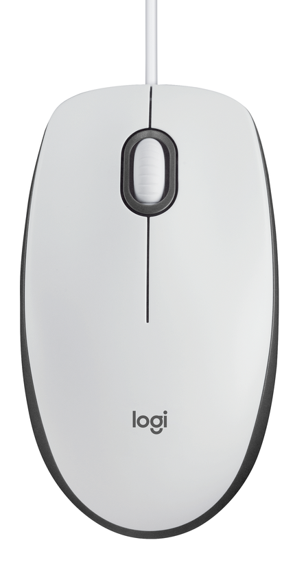 Logitech Mysz M100, biała