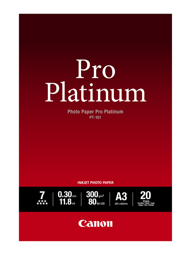 Canon PT-101 Pro Platinum A3 Photo Paper