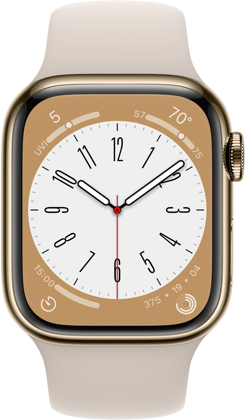 Apple Watch S8 GPS+LTE 41mm Steel Gold