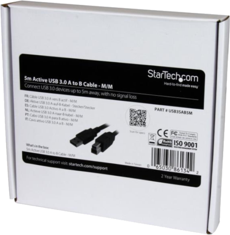 StarTech USB Typ A - B Kabel Aktiv 5 m