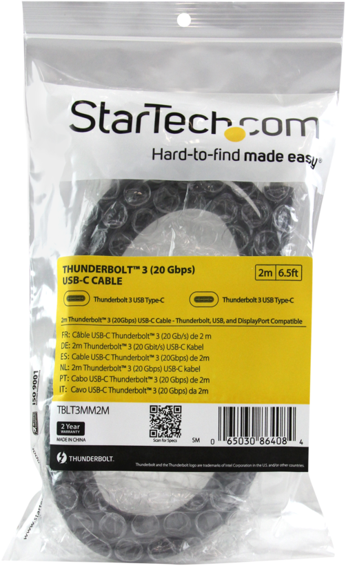 Cable StarTech Thunderbolt3, 2 m